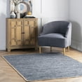 thumbnail image 2 of nuLOOM Koda Solid Leather Flatweave Area Rug, 7' 6" x 9' 6", Blue, 2 of 4
