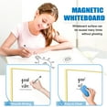 thumbnail image 3 of Magnetic White Board - 24" x 18" Portable Gold Aluminum Framed Whiteboard, Magnetic Dry Erase Board with 6 Magnets, 4 Markers & 1 Eraser, to Do List Notepad for Office, Home, 3 of 9