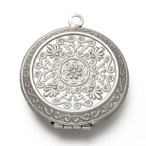 Tarnish Resistant 316 Stainless Steel Locket Pendants Photo Frame Charms for Necklaces Flat Round