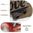 thumbnail image 6 of Bow on Heart Area Rugs 5'x7', Washable Small Throw Rugs for Laundry Room Playroom, Valentine's Day Love Black Gray Plaid Beige Indoor Outdoor Rug Non-Slip Low Pile Carpet Runner Reversible Floor Mats, 6 of 8