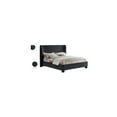 thumbnail image 2 of Meridian Furniture Penny Black Chenille Fabric Queen Bed, 2 of 10
