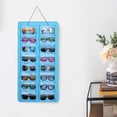thumbnail image 4 of Sunglasses Organizer Storage Hanging Proof Wall Pocket Glasses Organizer-16 Slots Sunglass Organizer Holder With Metal Hook(One Size,Blue), 4 of 4