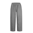 thumbnail image 4 of Outfmvch Cotton Linen Pants for Women Pinstripe Long Palazzo Trousers Slant Pockets Striped Pants Women Striped Linen Pants Women Womens Linen Pants Pull On Pants Womens Beach Pants Black XS-3XL, 4 of 5