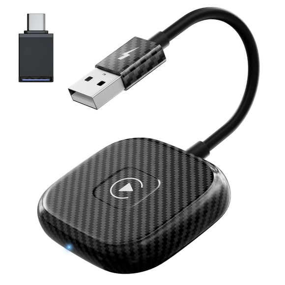 Wireless CarPlay Adapter for Apple iPhone,Wireless Carplay USB Dongle Converter Wired Carplay to Wireless, Support Online Update Plug and Play,Fit for Car