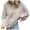 Khaki, variant on UJNDER Fall Winter Sweaters for Women Knit Striped Batwing Pullover Oversized Long Sleeve Green L