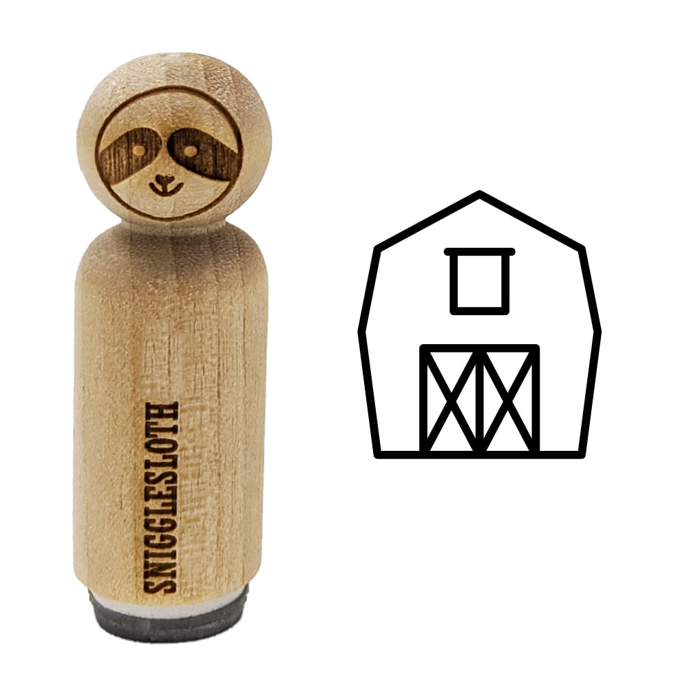 Barn Doodle Rubber Stamp for Scrapbooking Crafting Stamping Mini 1/2