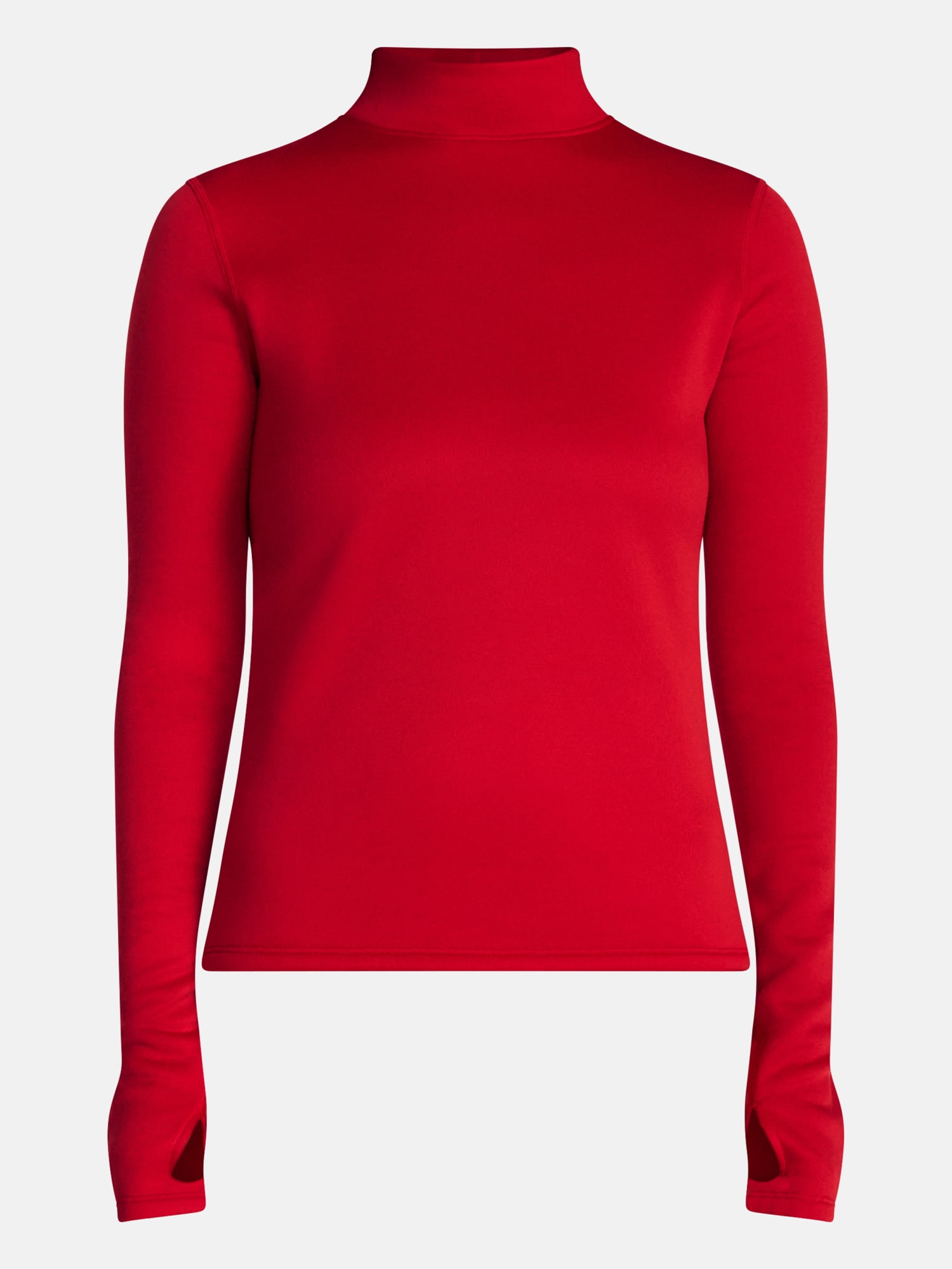 Ozark Trail Women's Warmest Thermal Long Sleeve Fleece Mockneck Top, Sizes XS-XXL