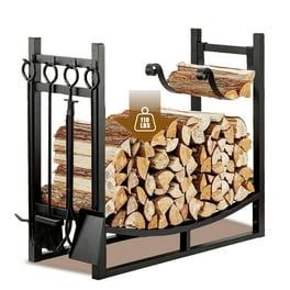 MF Studio 30 Inches Heavy Duty Steel Firewood Rack w/ Firewood Log Rack Carrier and Kindling Holder MF Studio 30 Inches Heavy Duty Steel Firewood Rack w/ Firewood Log Rack Carrier and Kindling Holder