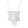thumbnail image 3 of WCJM Shapewear White Lace Corset Tops for Women Lace Bustier Corset Top with Straps Women Corset Going Out Crop Top Women Blending Shirts, 3 of 6