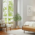 thumbnail image 6 of Artificial Olive Tree, 4ft Tall Fake Olive Leaves Plant with Basket, Indoor Outdoor Faux Olive Topiary Silk Tree for Home Livingroom Office Décor, 6 of 6