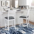 thumbnail image 4 of Linon Flynn White Counter Stool Uph Seat, 4 of 18