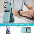 thumbnail image 2 of Funda de piel sintética estilo empresarial para Samsung S21 con tarjetero, función billetera, función atril y protección contra caídas., 2 of 5