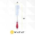 thumbnail image 2 of Superio Red and White Bottle Brush Scrubber with Rubber Grip Handle (2 Pack), 2 of 9