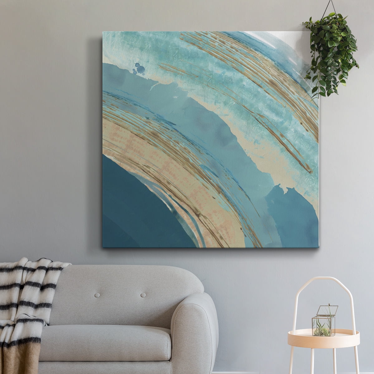 Wexford Home Making Blue Waves III-Premium Gallery Wrapped Canvas, 40" x 40" - Ready to Hang