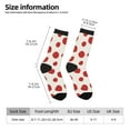 thumbnail image 2 of Hirioo Abstract Red Polka Dot Pattern Adult Middle Tube Socks Breathable Sock Non-Pilling,Contrasting Color Design, 2 of 6