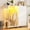White, variant on Memoryfield 6 Drawers Dresser for Bedroom with Hanging Rack, with LED Lights & Charging Station, Fabric Dressers & Chest of Drawers with Rack, White