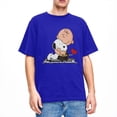 thumbnail image 1 of Camiseta para hombre Peanuts Charlie Brown y Snoopy Heart, camisetas de hip hop para playa, ropa de algodón con estampado vintage, talla grande 5XL, 1 of 5