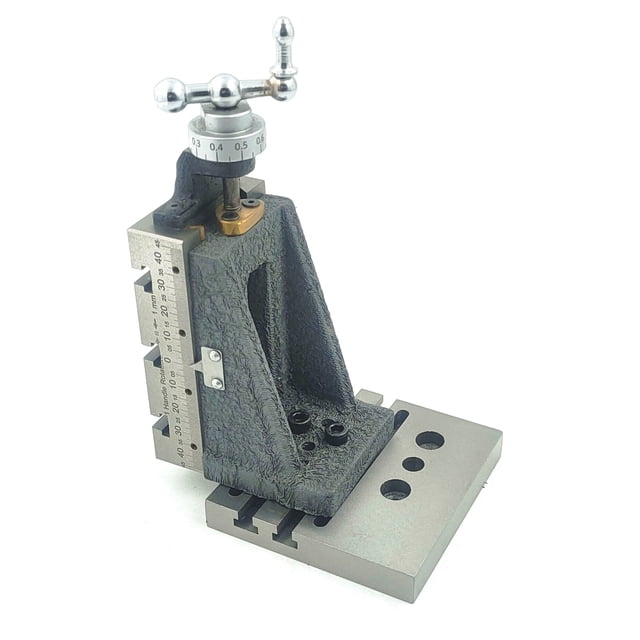 Assorts' Design Patent Mini Vertical Milling Slide with Base Plate- Direct Mounting on 7 x 14 Mini Lathe Machine (Fixed Type-No Clamps)
