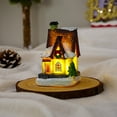 thumbnail image 2 of Kmbangi Christmas Small Village Houses, Cute LED Light Up Snow House Scene Figurine Tabletop Decorations for Home, 2 of 6