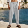 thumbnail image 2 of White Pants Men Big and Tall Trendy Neutral Tone Casual Pants Stretch Waist Athletic Jogger with Pockets Golf Running Gym, 2 of 6