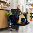 thumbnail image 6 of Bear Reusable Foldable Oxford Cloth Grocery Baskets Grocery Bags Storage Basket Large Capacity, 6 of 7