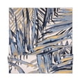 thumbnail image 4 of Lela Collection Blue, Grey, and Ivory Tropical Leaf Polyester Rug 5'2" x 7'5", 4 of 5