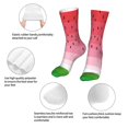thumbnail image 3 of Bingfone Watermelon Prirnt Women's Men's Fun Pattern and Solid Crew Socks-1 Pair Pack-Cool & Classic Novelty Design Gifts, 3 of 7