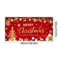thumbnail image 3 of Christmas Garage Door Banner, Large Polyester Holiday Decoration for Outdoor Party, Festive Scene Setter Backdrop for Gatherings(Red-E-L), 3 of 6
