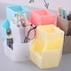 thumbnail image 5 of Portalápices de plástico para brochas de maquillaje, organizador de almacenamiento de brochas de cosméticos para baño, 3 compartimentos todo en uno, 5 of 5