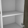 thumbnail image 4 of Bestar Norma 2 Door Desk Hutch in Walnut Gray and White, 4 of 8