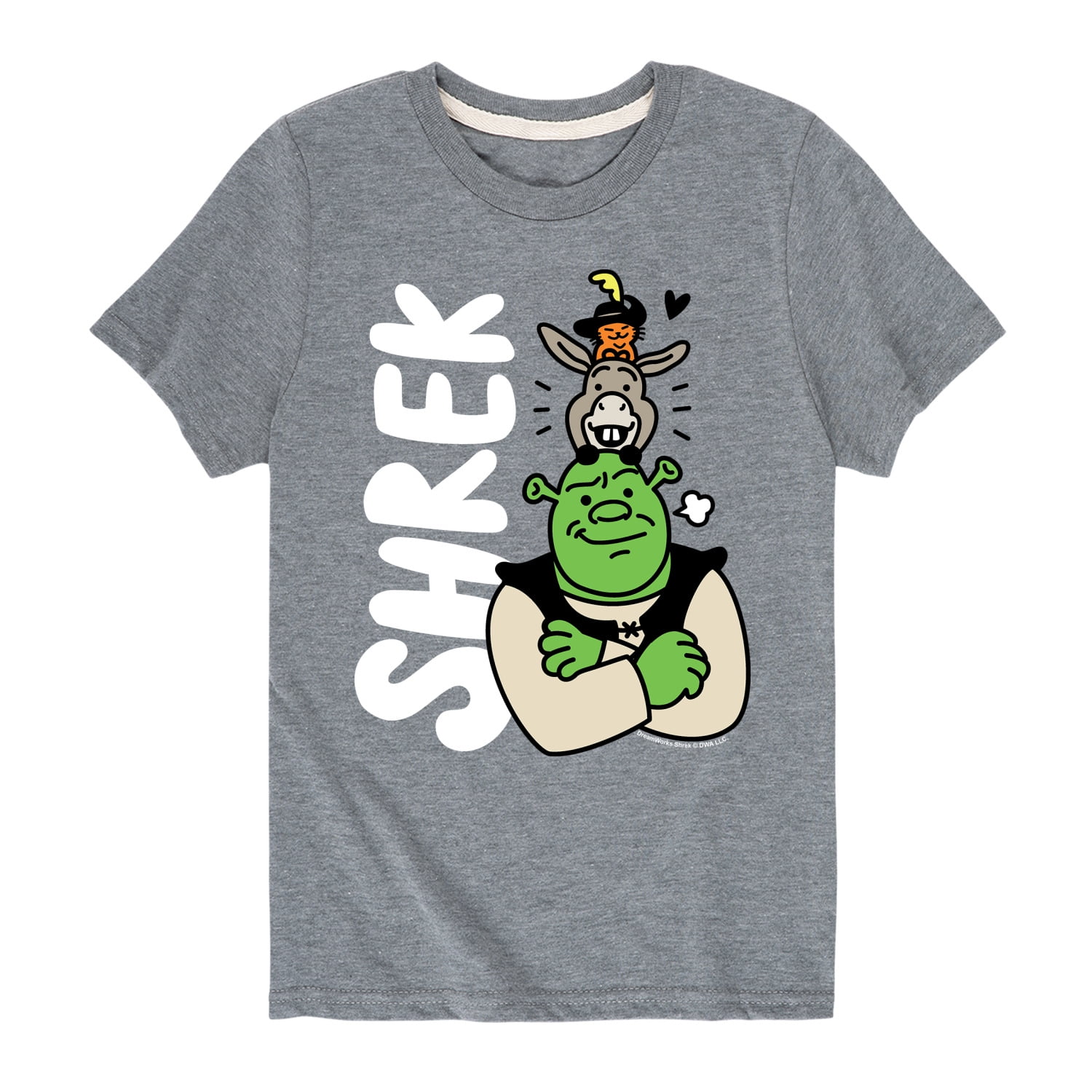 Shrek - Shrek Stacked Characters - Toddler And Youth Short Sleeve ...