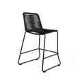 thumbnail image 4 of Afuera Living Steel Frame 30" Outdoor Barstool in Black Rope/Black (Set of 2), 4 of 8
