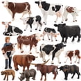 thumbnail image 2 of Amyove Simulation Vache à Lait Figurines Réalistes Animaux de Ferme Mignons Modèles Ornements pour la Collection Enfants, 2 of 8