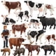 thumbnail image 3 of Figuras de acción de simulación de vaca lechera, animales de granja lindos y realistas, modelos de adornos para colección de niños, 3 of 6