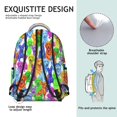 thumbnail image 5 of Colorful Dog Breeds White Pattern Backpack for School, Cute School Bag with Adjustable Shoulder Straps and Padded Back, 15.3"x11"x7.1", 5 of 5