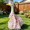 thumbnail image 6 of Tuvgenk Porch Goose Outfits 23" Spring Summer Cute Porch Goose Clothes Set 2 Pack Polyester Garden Decor for Outside with Hat Dress, 6 of 6