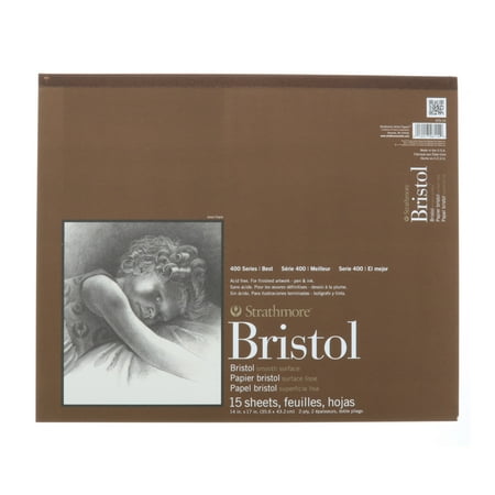 UPC: 0012017461149 | DIXON TIC/ STRATHMORE 47514 BRISTOL 2 PLY SMOOTH TAPE SIDE 15 SHEETS 100LB 14X17