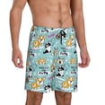 thumbnail image 2 of Rocae Dogs for Men's Soft Sleep Pajama Shorts, Waistband and Pockets-Large, 2 of 6