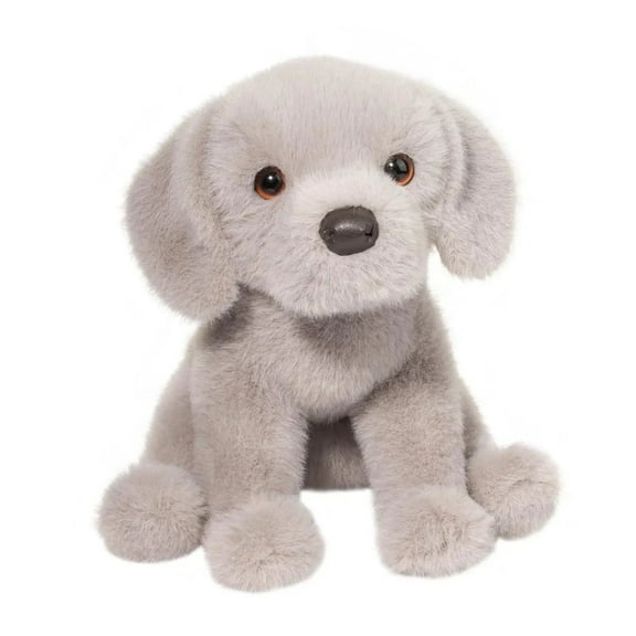 Douglas Argento Silver Lab Pup Plush Toy Stuffed Animal Labrador Retriever Gray 9" Puppy