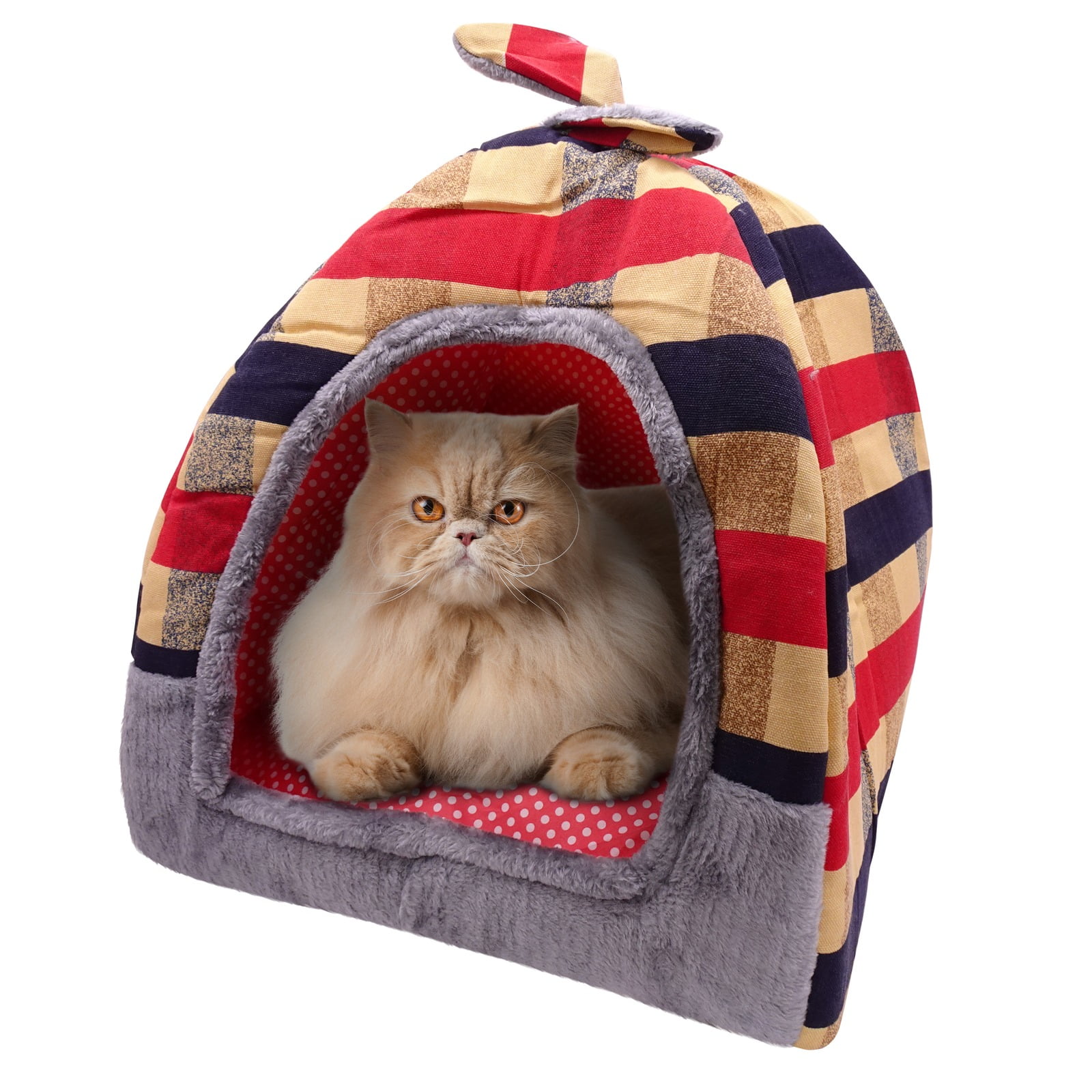 veZve Indoor Pet House Folding Bed for Cats - Walmart.com ...