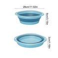 thumbnail image 3 of HYLLai Large Collapsible Wash Basin Foldable Dish Pan for Kitchen Camping BBQ Prep Laundry Bucket Foot Bath, Light Blue, 3 of 6