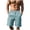 B-Sky Blue, variant on Wyobmus Mens Cotton Linen Cargo Shorts Solid Color Casual Fashion Drawstring Elastic Waist Straight Fit Beach Pants S-3Xl Black