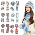 thumbnail image 6 of Xinwanna 3Pcs/Set Women Winter Hat Scarf Gloves Set Thickened Velvet Lining Knitting Hat Long Scarf Touch Screen Gloves Set Winter Accessories (Grey), 6 of 13