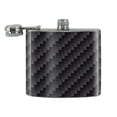 thumbnail image 2 of Carbon Fiber Pattern Stainless Steel 5oz Hip Drink Kidney Flask, 2 of 3