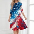 thumbnail image 5 of BOMYJESK Womens Maxi Dress 250th Anniversary Stars Stripes A-Line Dress Boho Independence Day 4th July 2026 Summer Dresses Casual Party Apparel Deep Red XL, 5 of 7
