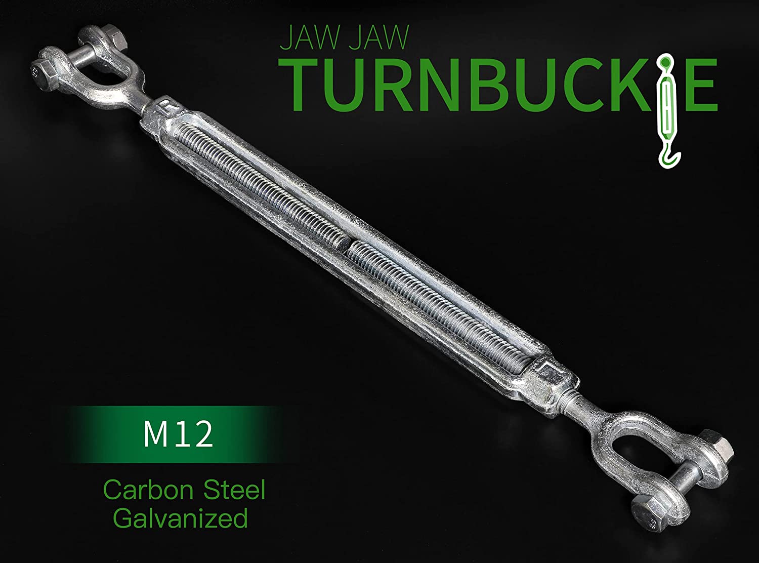 Jingyi 1/8 Stainless Steel 304 Hook & Eye Turnbuckle Wire Rope Tension  Pack of 6