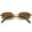 Gold / Amber, variant on Extreme Small Metal Rectangle Sunglasses Thick Frame Flat Lens 48mm (Gold / Green Gradient)