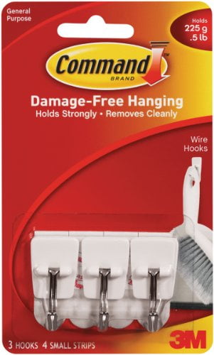 White for sale online Small Command GP06716NA 16 Wire Hooks and 24 Strips 