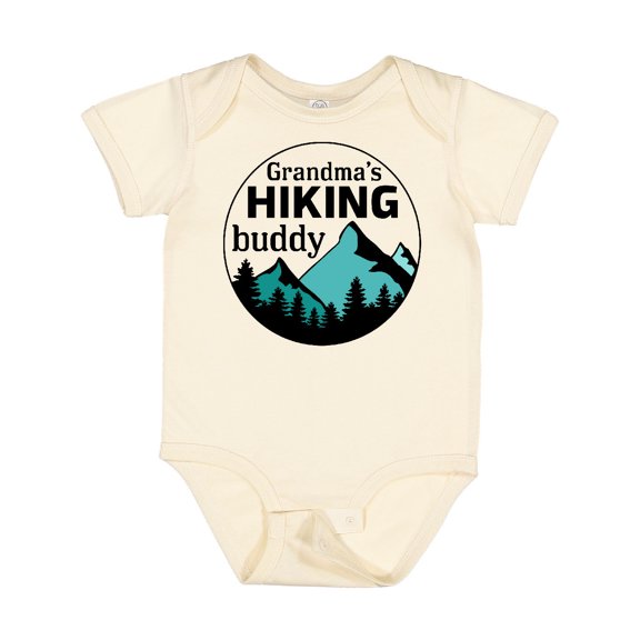 Inktastic Grandma's Hiking Buddy with Mountains and Trees Boys or Girls Baby Bodysuit
