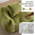 thumbnail image 4 of Leumius 2 Seater Boneless Sofa,Giant Bean Bag Sofa Couch with Pillows, Oversized Chaise Lounge Chair for Living Room Bedroom,No Assembly,Green, 4 of 11